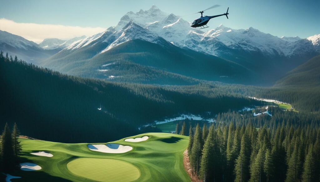 helicopter golfing